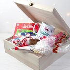 Personalised Festive Woodland Red Christmas Eve Box