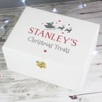 Personalised Christmas Eve White Wooden Box