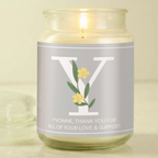 Personalised Floral Initial Candle Jar