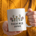 Funny Floral Fuckface Ceramic Mug