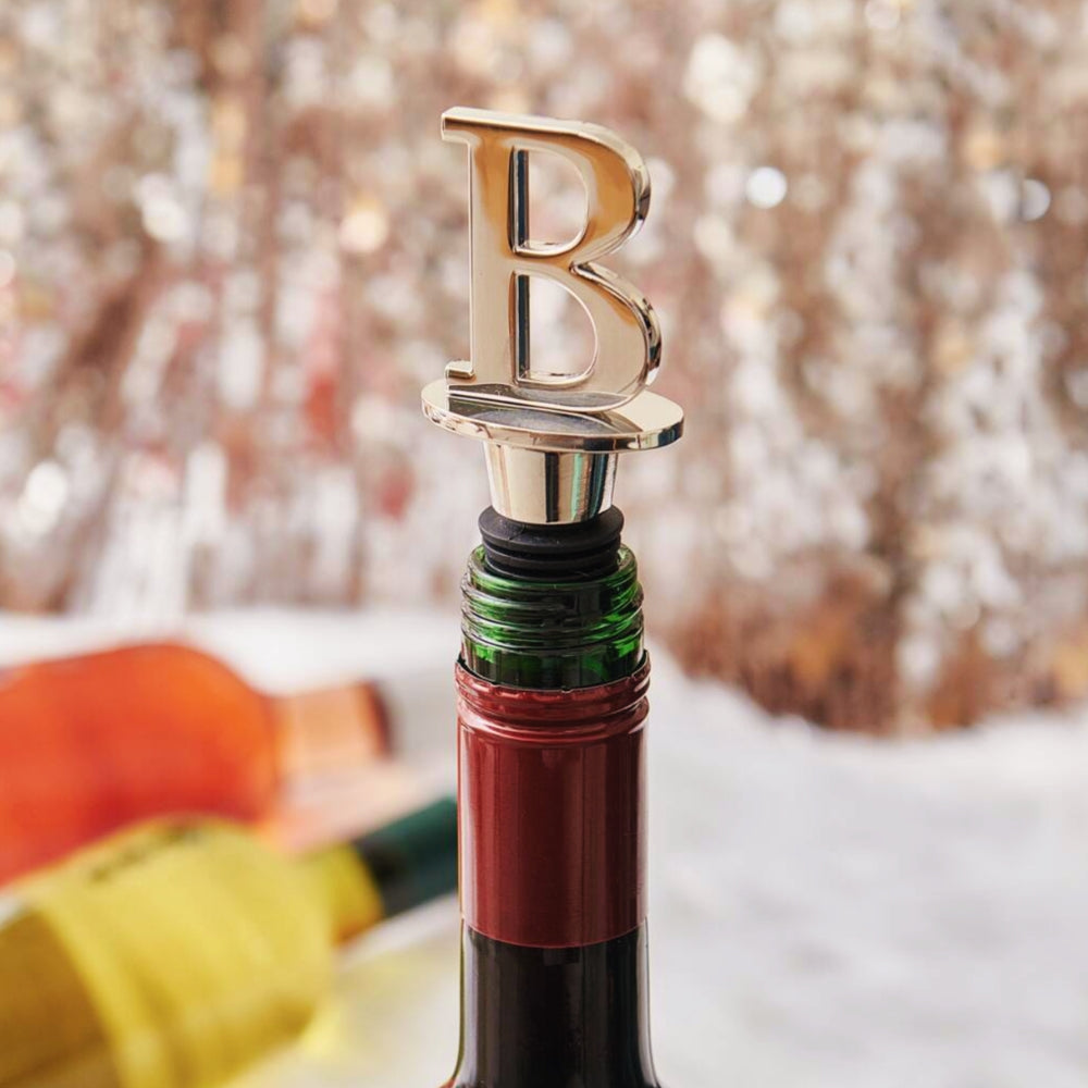 Initial Letter Wine Bottle Stopper