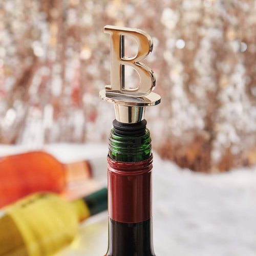 Initial Letter Wine Bottle Stopper