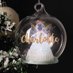 Personalised Christmas LED Angel Bauble