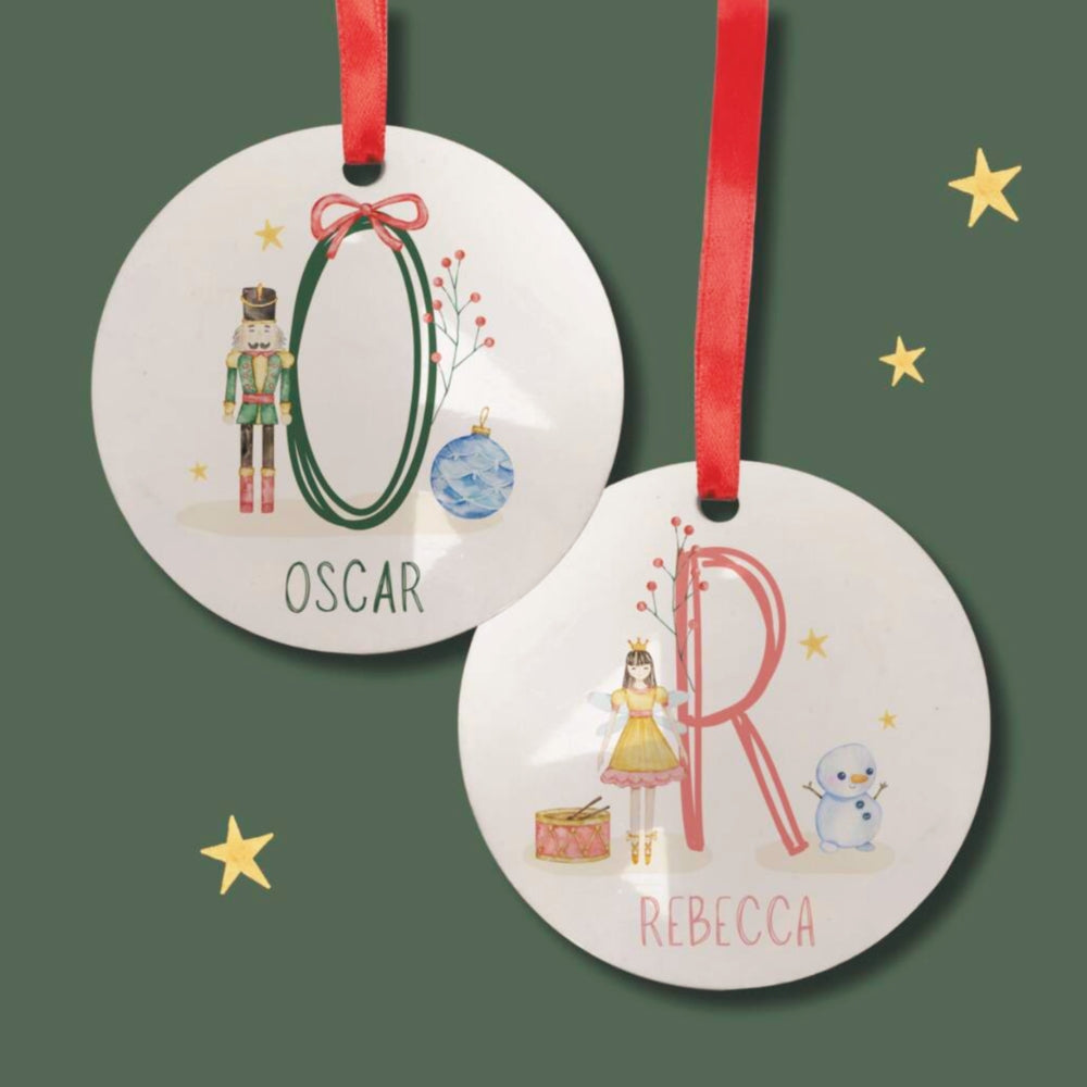 Personalised Nutcracker or Sugar Plum Fairy Christmas Ornament