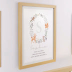 Personalised Woodland Print In A Frame