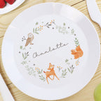 Personalised Woodland Animals Plate