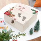 Personalised Baby's First Christmas Memento Box