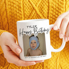 Personalised Vintage Birthday Photo Mug