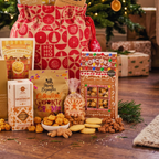 Christmas Gift Hamper Bag Festive Chocolate Fudge & Sweet Treats