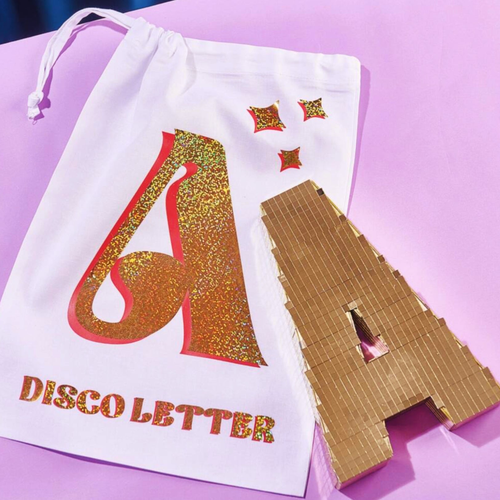 Make Your Own Disco Mirror Letter