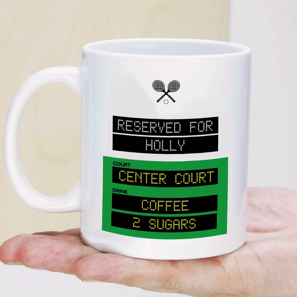 Personalised Tennis Mug Custom Name Gift