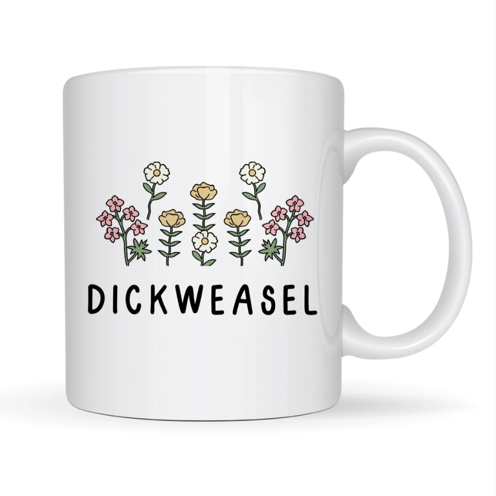 Funny Floral Dickweasel Ceramic Mug