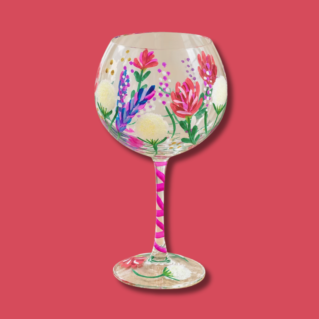 Hand-Painted Hedgerow Gin Glass