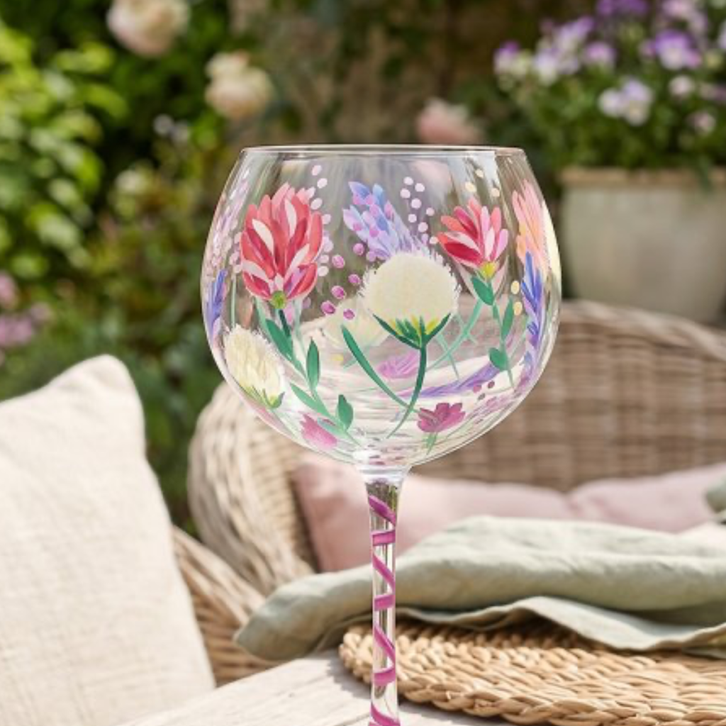 Hand-Painted Hedgerow Gin Glass