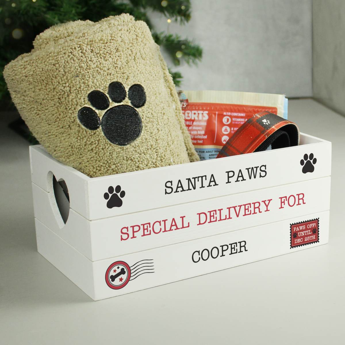 Personalised Dog Christmas Eve Crate