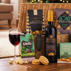 Luxury Festive Wine Hamper, Cabernet Sauvignon, Chocolate & Gourmet Treats
