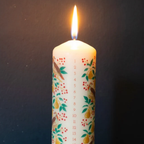 Partridge & Pear Advent Pillar Candle
