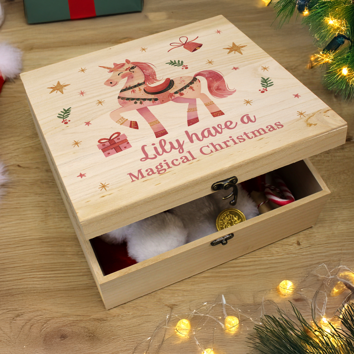 Personalised Unicorn Christmas Eve Box