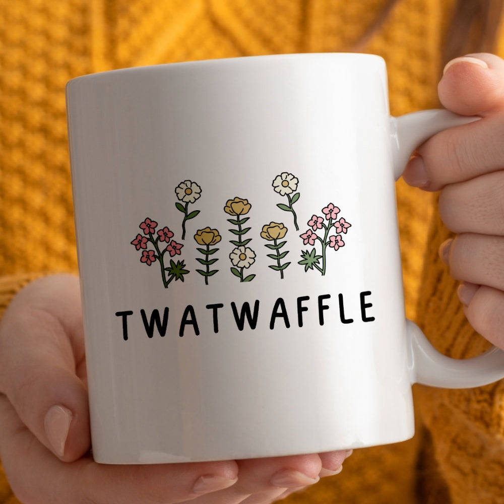 Funny Floral Twatwaffle Ceramic Mug