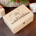 Personalised Christmas Scene Keepsake Chest