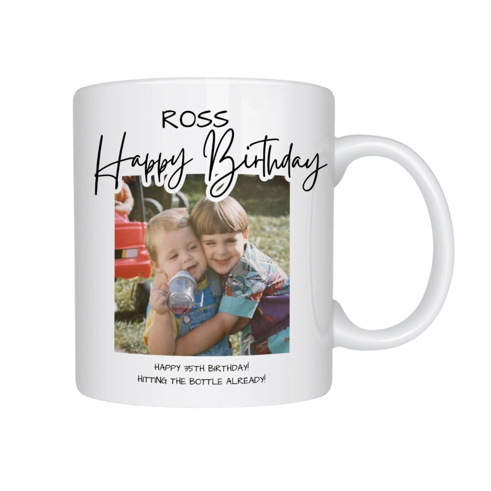 Personalised Vintage Birthday Photo Mug
