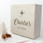 Personalised Minimalist First Christmas Memory Box