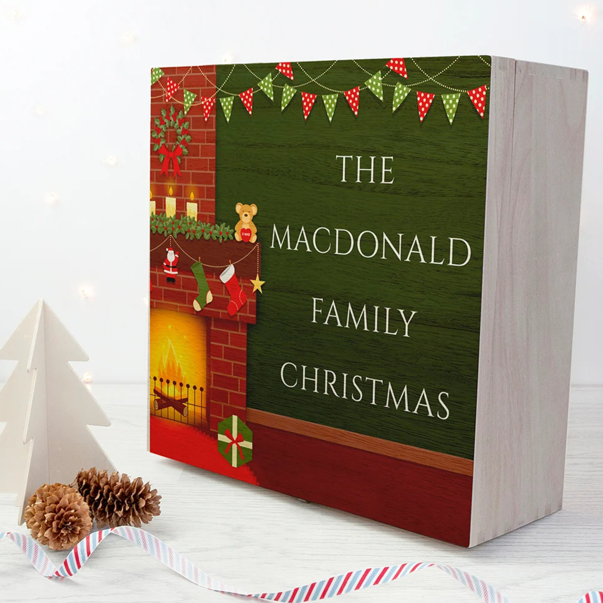 Personalised Fireplace Christmas Eve Box