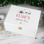 Personalised Christmas Eve White Wooden Box