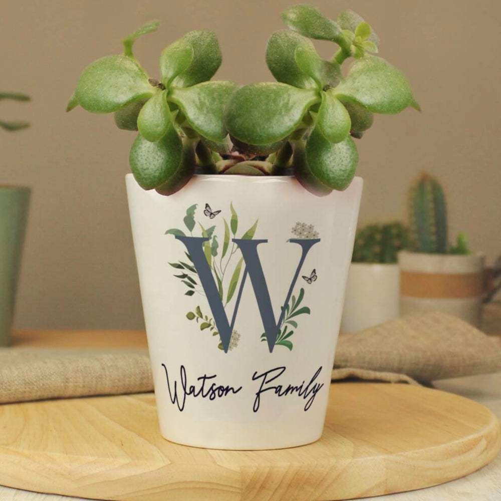 Personalised Botanical Initial Planter