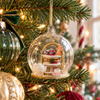 Personalised Afternoon Tea Glass Dome Christmas Bauble