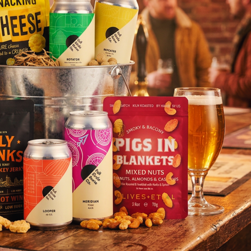 Bucket Of Beer Hamper Craft Beer Crisps & Snacks Gift Set