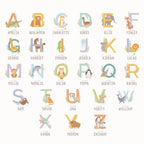 Personalised Animal Alphabet Melamine Plate