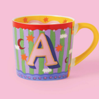 Bright Bold Groovy Letter Mug
