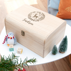 Personalised Christmas Woodland Keepsake Chest