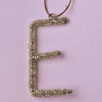 Personalised Sparkly Silver Letter Decoration