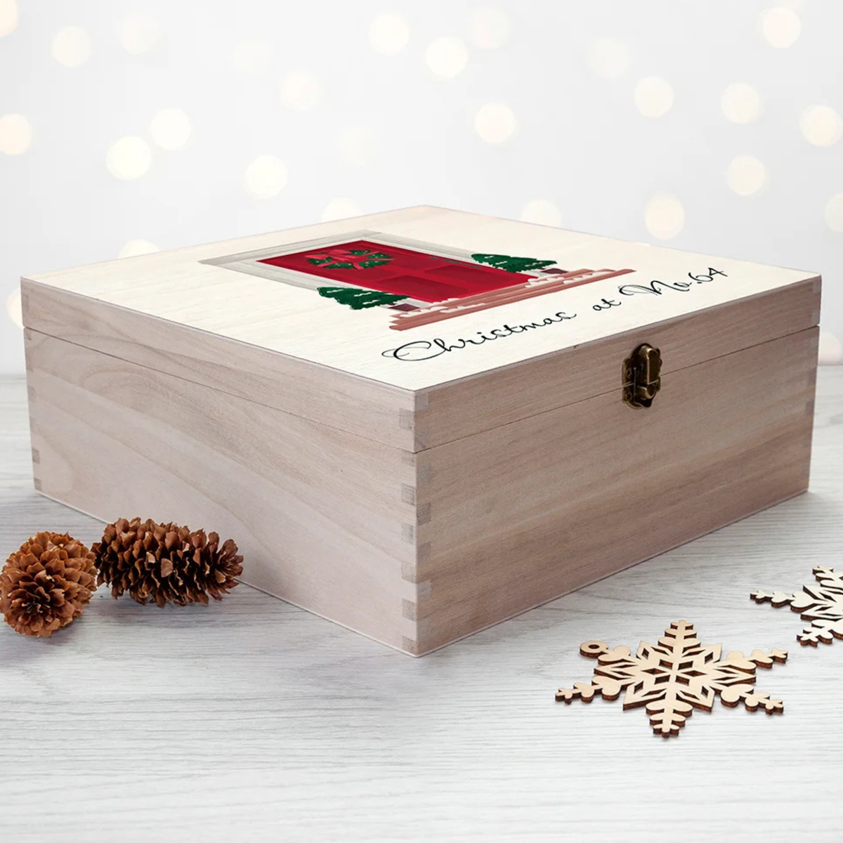 Personalised Festive Door Christmas Box