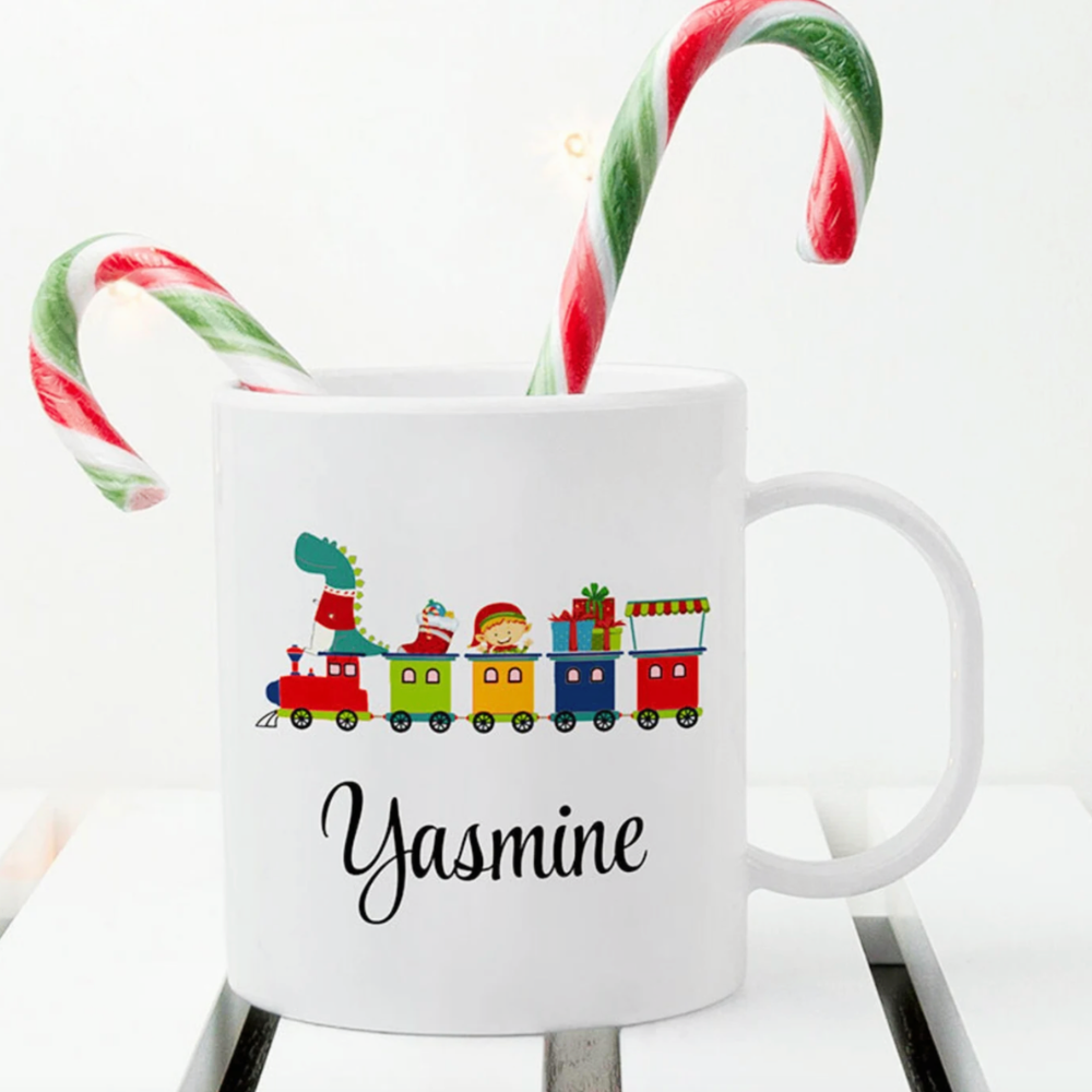 Personalised Children's Christmas Train Mug