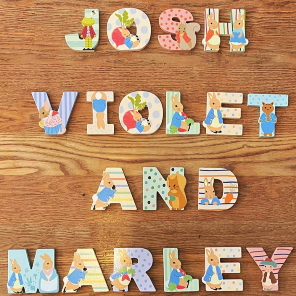 Peter Rabbit Hand Painted Wooden Letters