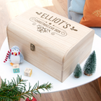 Personalised Holly Christmas Eve Chest