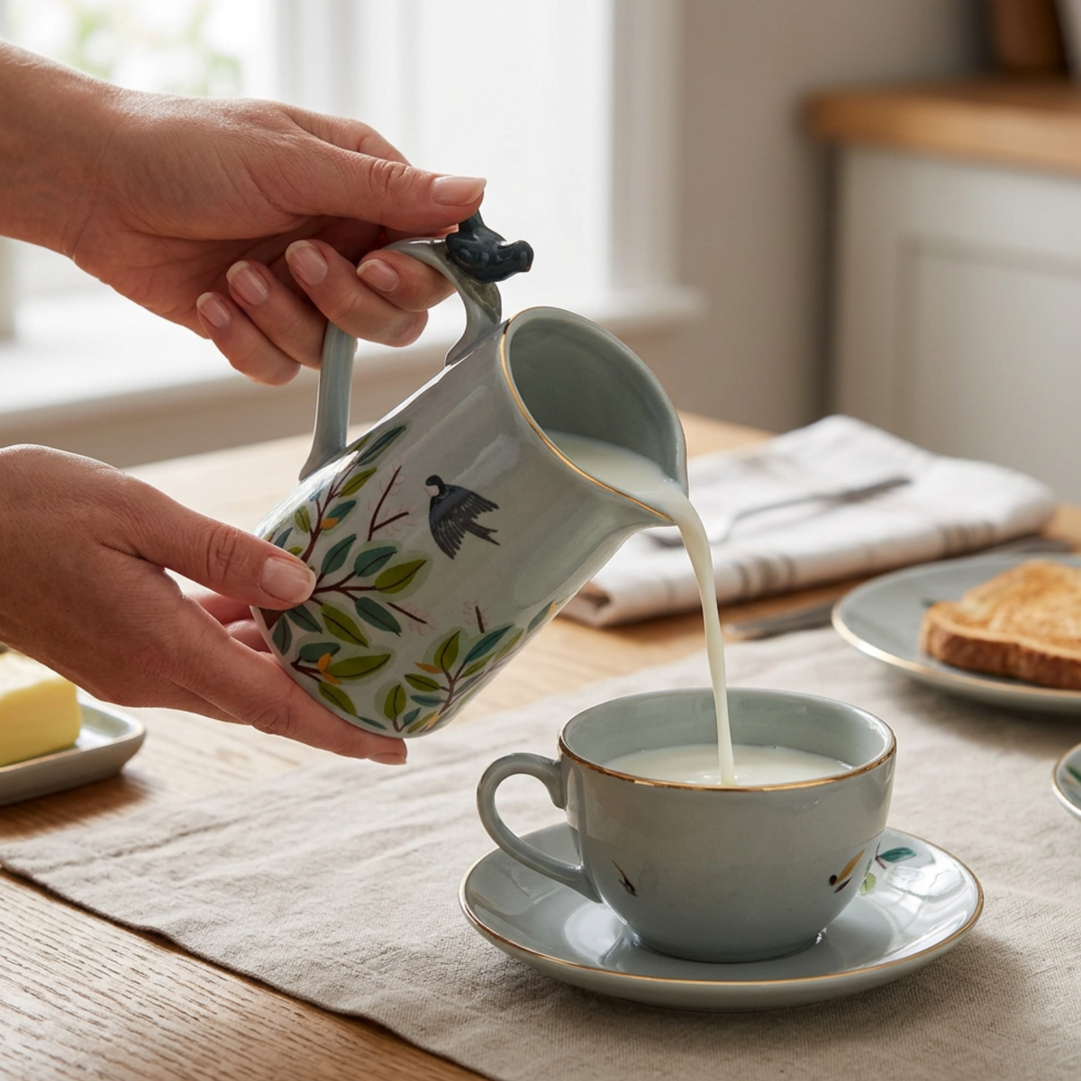 Secret Garden Bird Milk Jug