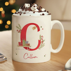 Personalised Christmas Letter Mug