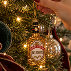 Bourbon Whiskey Bottle Christmas Bauble