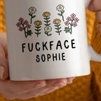 Funny Floral Fuckface Ceramic Mug