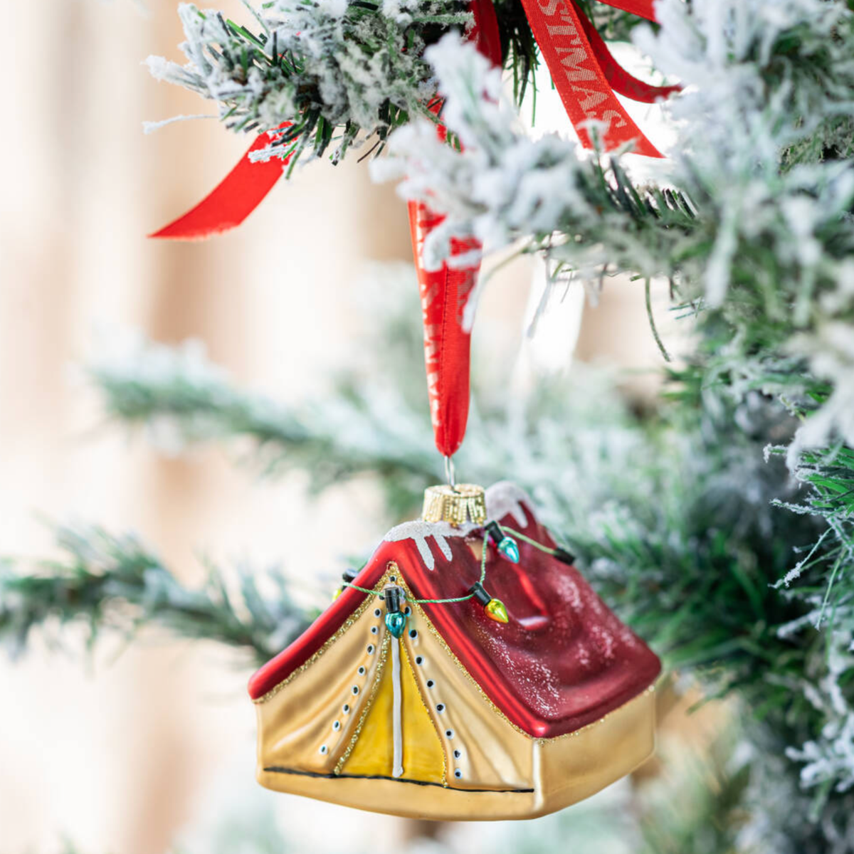 Personalised Tent Christmas Bauble