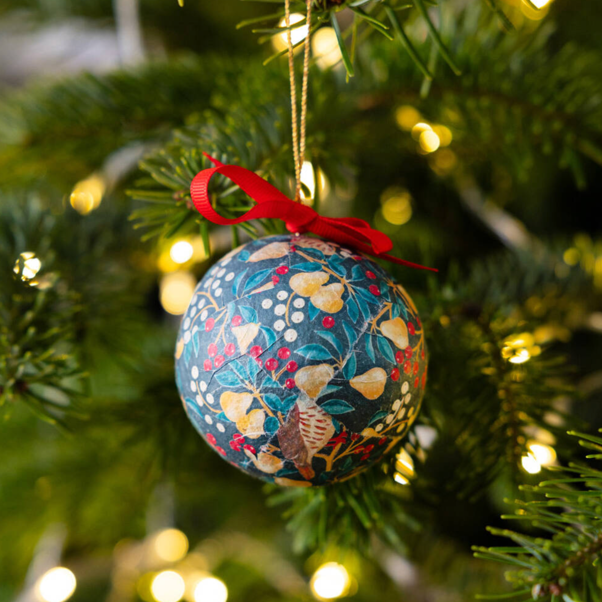 Set Of 4 Partridge Christmas Tree Decorations
