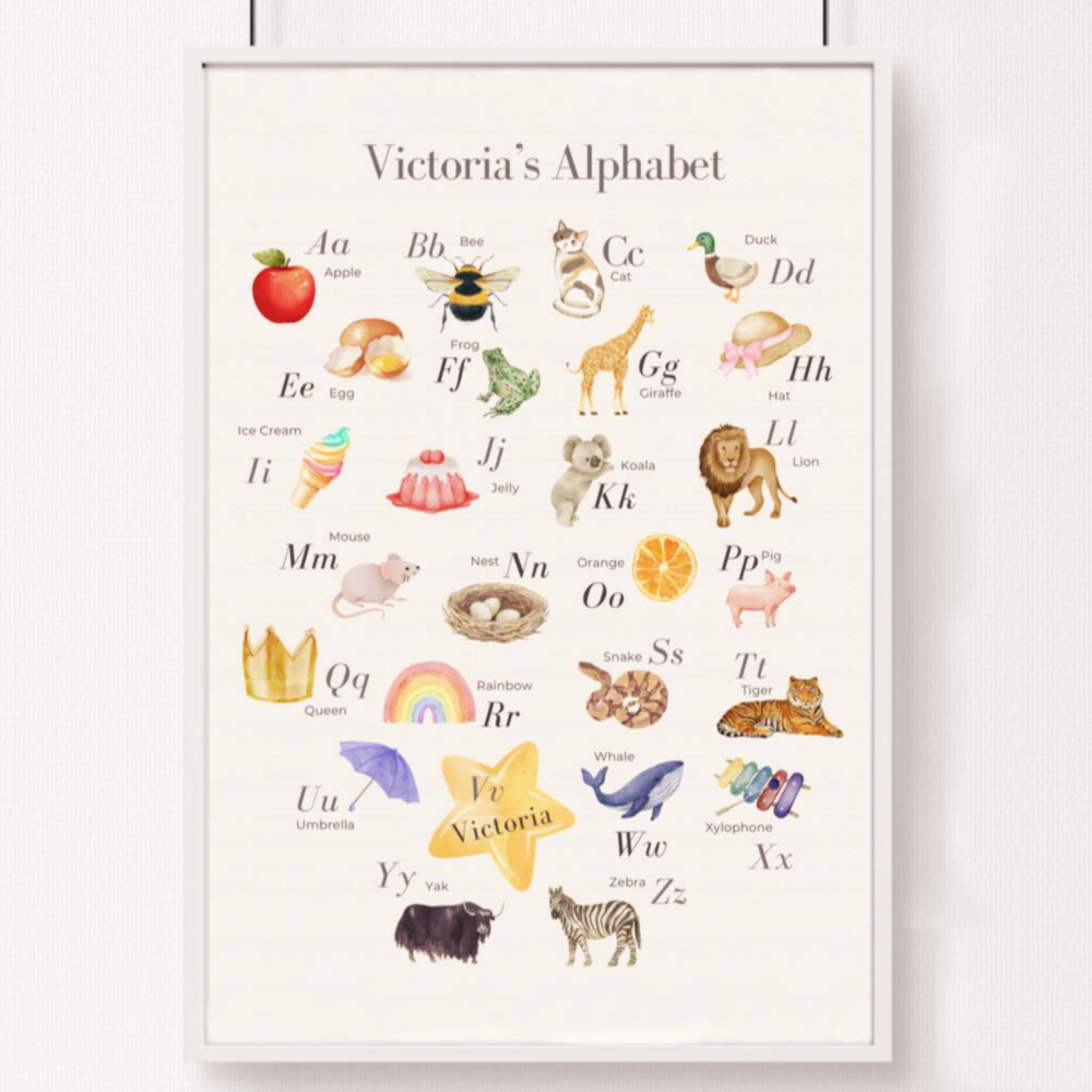 Personalised Sweet Nursery Alphabet Print