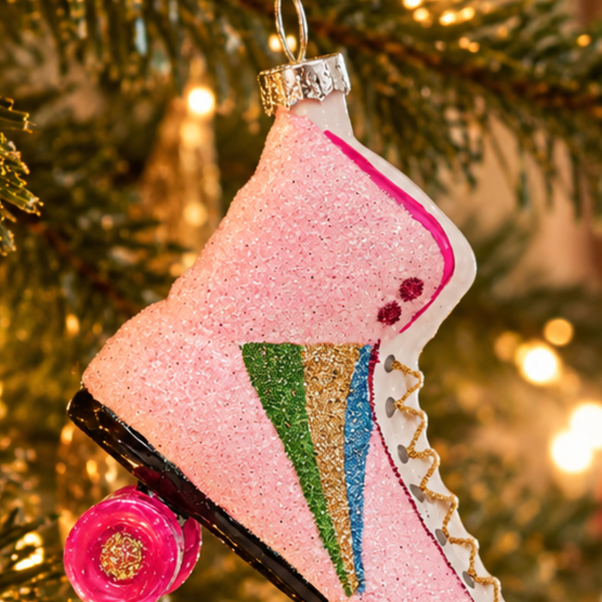 Retro Roller Skate Christmas Bauble