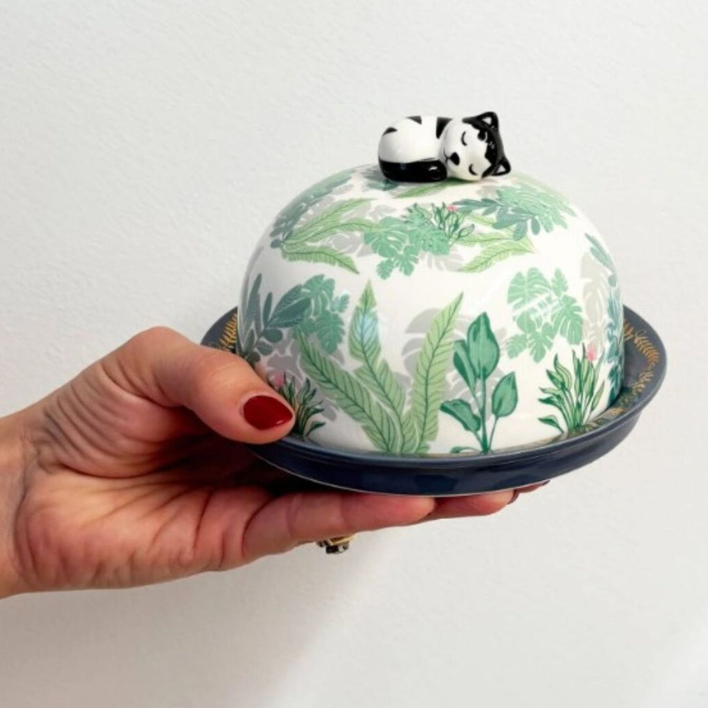 Sleeping Cat Butter Dish