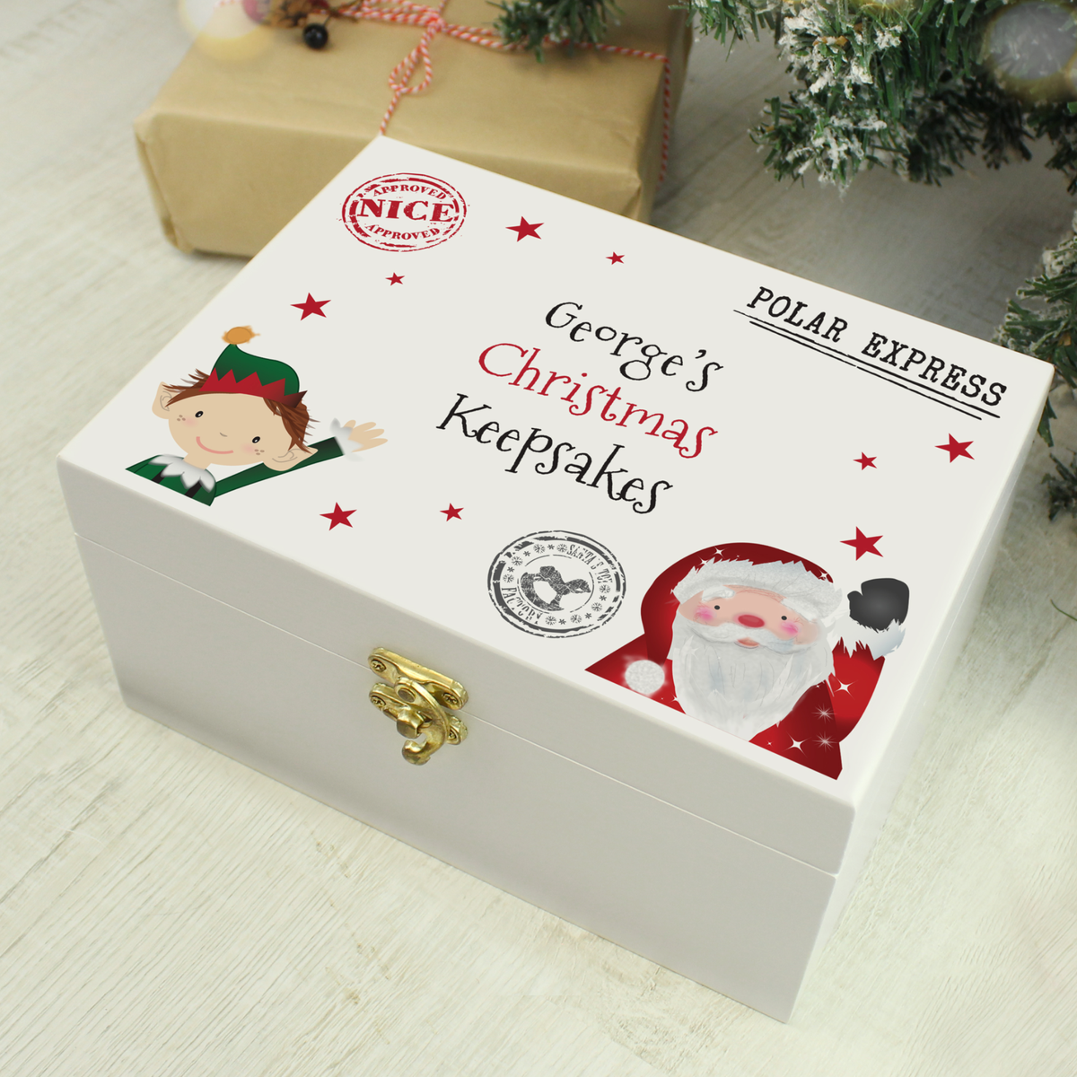 Personalised Small Christmas Eve Box