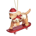 Skateboarding Cockapoo Christmas Bauble